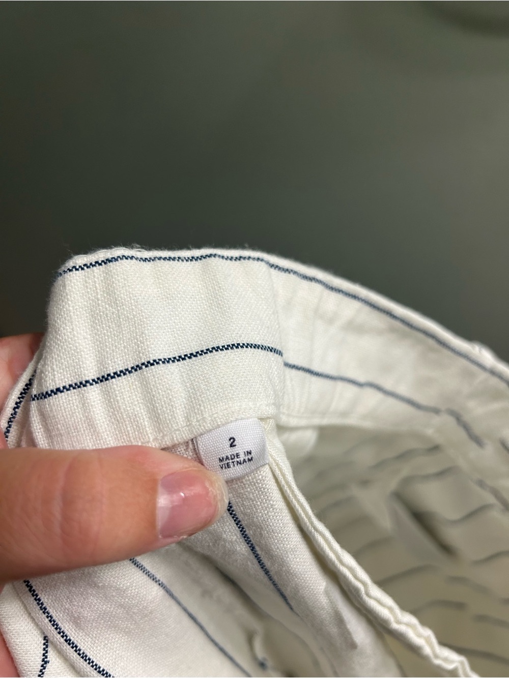 Gap linen-blend co-ord set pinstripe vest and matching wide-leg trousers - Picture 11 of 14